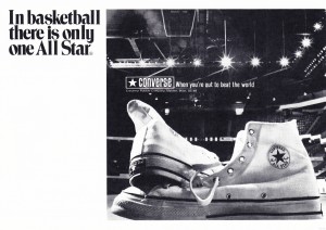 1968 converse all star shoe ad reproduction wall art