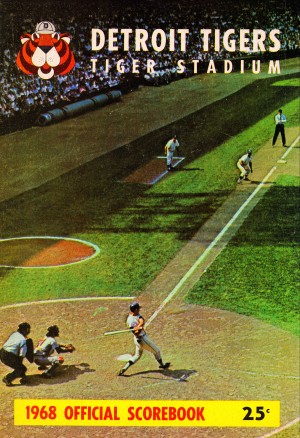 1968 detroit tigers scorebook art print poster
