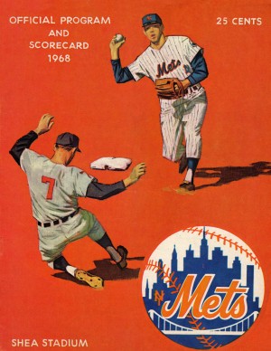 1968 New York Mets Baseball Scorecard Art