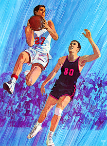1968 Basketball Art by Keith Kohler