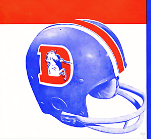 1968 Denver Broncos Helmet Art