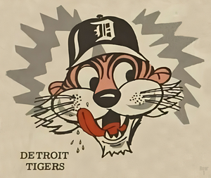 1968 Detroit Tiger Art