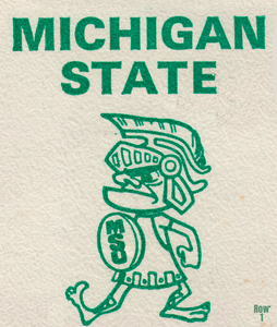 1968 Michigan State Spartan Vintage Art