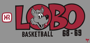 1968 New Mexico Lobos Basketball Art