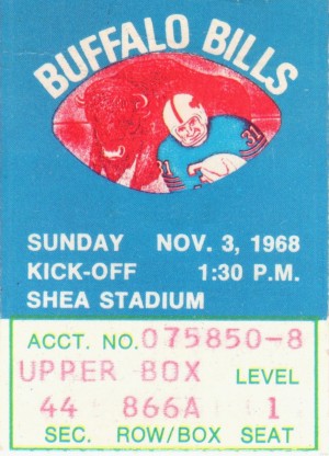 1968 Buffalo Bills Football Ticket Art