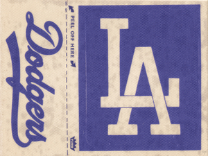 1969 LA Dodgers Fleer Decal Wood Print