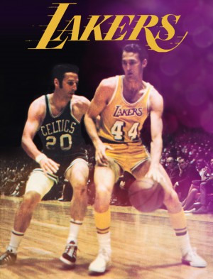 1969 Los Angeles Lakers Jerry West Art