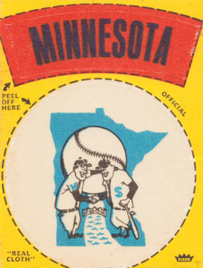 1969 Minnesota Twins Fleer Decal Metal Sign