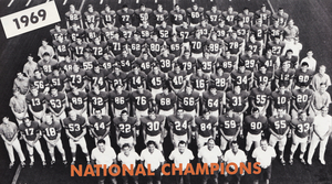 1969 Texas Longhorns National Champions Team Photo