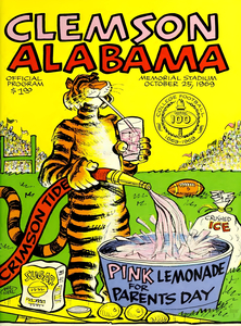 1969 Clemson vs. Alabama Football Cover Art