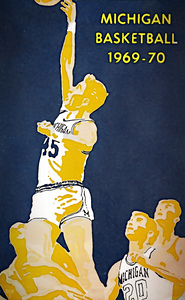 1969 University of Michigan Basketball Art