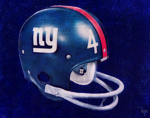 Vintage New York Giants Helmet Art