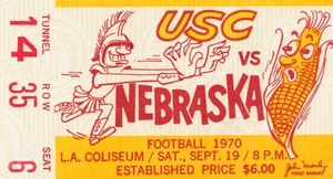 1970 USC Trojans vs. Nebraska Cornhuskers