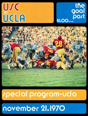 1970 usc ucla college football program canvas art