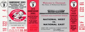 1970 world series ticket stub wall art cincinnati reds gift ideas