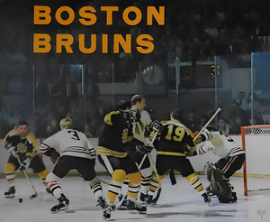 1970 Boston Bruins Hockey Art