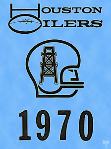 1970 Houston Oilers Helmet Art