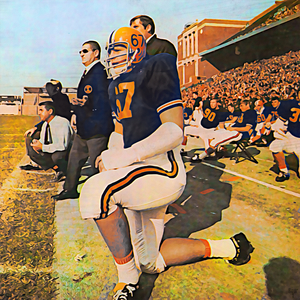 1970 Illinois Football Sideline Art