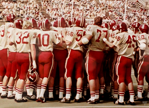 1970 Indiana Hoosiers Football Huddle
