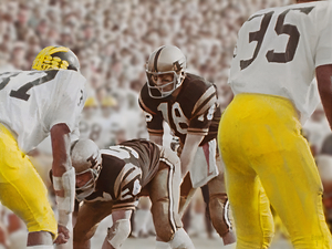 1970 Purdue vs. Michigan Football Art