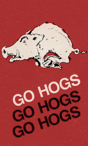 Retro Seventies Go Hogs Arkansas Razorback Art | Row 1