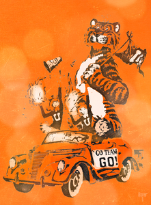 Retro Tiger Gameday Art