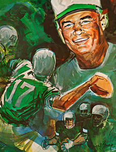 1970 Jim Pittman Tulane Green Wave Football Art