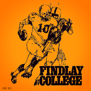 1970s Findlay College Football Art
