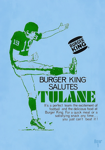 1970s Burger King Tulane Football Ad