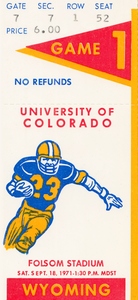 1971 Colorado Buffaloes vs. Wyoming Cowboys