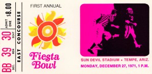 1971 First Fiesta Bowl Ticket Wall Art