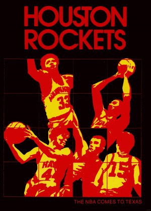 1971 houston rockets basketball art