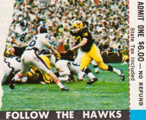1971 Iowa Hawkeyes Ticket Stub Remix