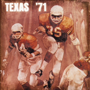 1971 Texas Longhorns Football Art