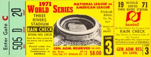 1971 World Series Ticket Stub Wall Art
