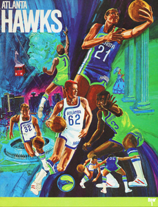1971 Atlanta Hawks Basketball Art
