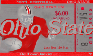 1971 Ohio State Ticket Stub Remix