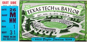 1972 baylor texas tech baylor stadium waco