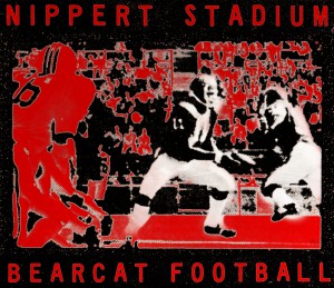 Retro Seventies Cincinnati Bearcats Football Ticket Stub Remix Art