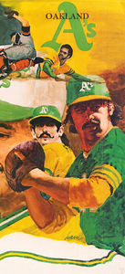 1973 Oakland As Baseball Art Remix