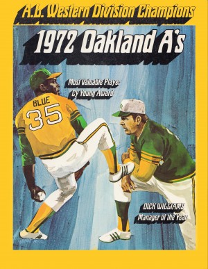 1972 oakland athletics al western division champions poster