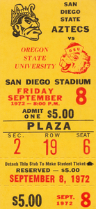 1972 Oregon State Beavers vs. San Diego State Aztecs