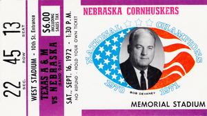 1972 Texas AM vs. Nebraska Football Ticket Stub Print