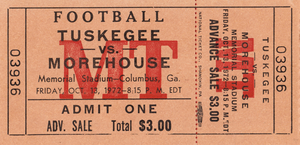 1972 Tuskegee vs. Morehouse Football Ticket Print