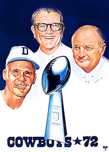1972 Dallas Cowboys Art by Jack Havey