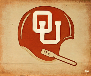 1972 OU Sooners Football Helmet Art