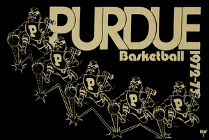 1972 Purdue Basketball Art by Keith Butz
