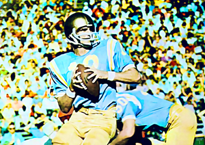 Retro UCLA Bruins Football Art