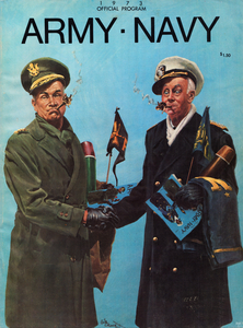 1973 Army vs. Navy Football Program Cover Canvas