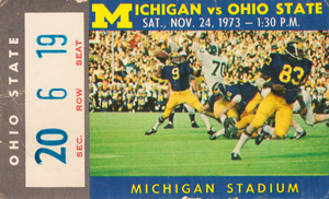 1973 Michigan vs. Ohio State Football Ticket Stub Print